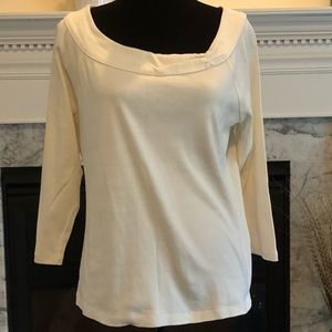 Off white 3/4 sleeve sweater